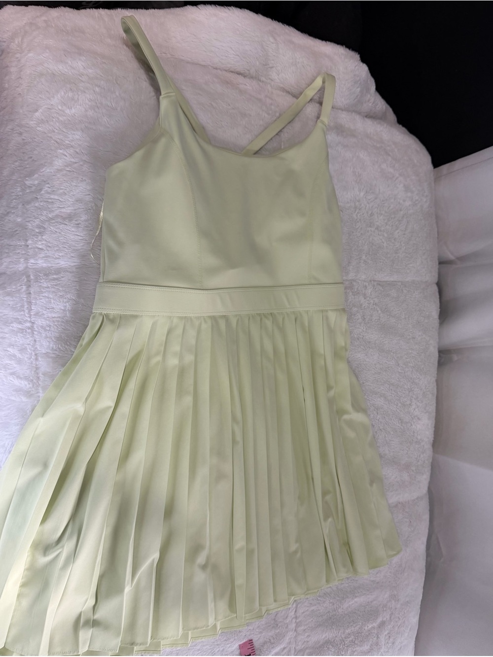 Zella Pale Mint Pleated Athletic Dress